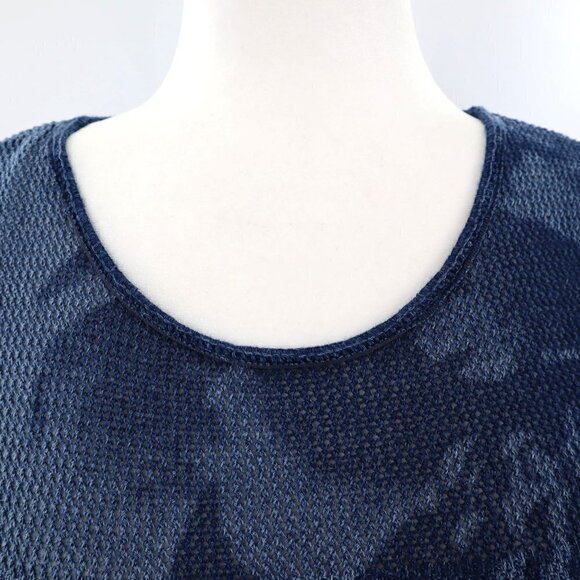 INC Womens Open Knit Cold Shoulder Blue Boho Top Size Large - Picture 11 of 16